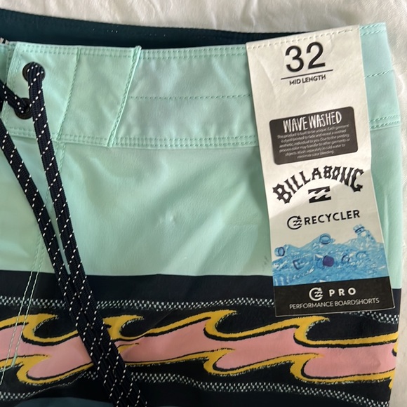Billabong 32” Mid Length Momentum PRO Boardshorts-Blue Haze - Picture 4 of 8